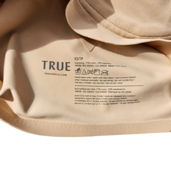 True Women Desert Beige Buttery Shapewear Body Lift V-neck Wireless Bra Size XS - Picture 5 of 5